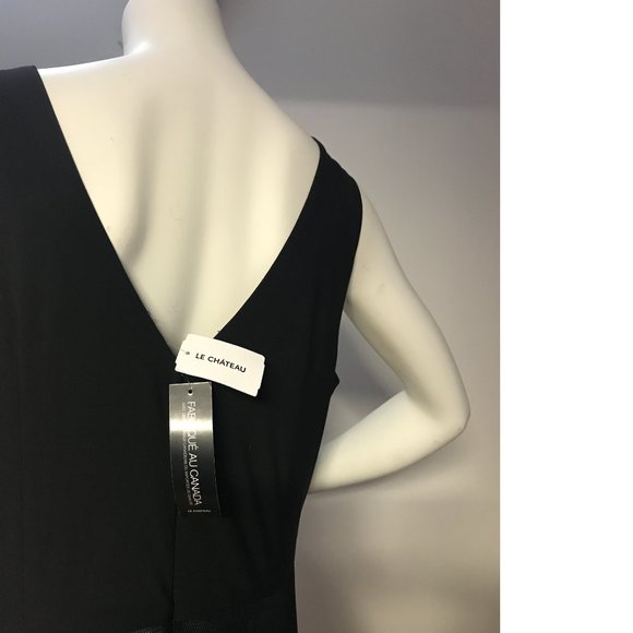 PLUS SIZE Wedding Boutique LE CHATEAU Bridesmaid Floral Mesh Asymmetrical dress - Picture 5 of 9